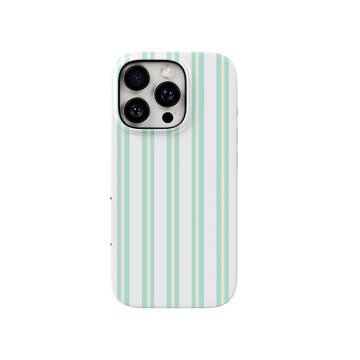 Phone case with vertical stripes on a white background