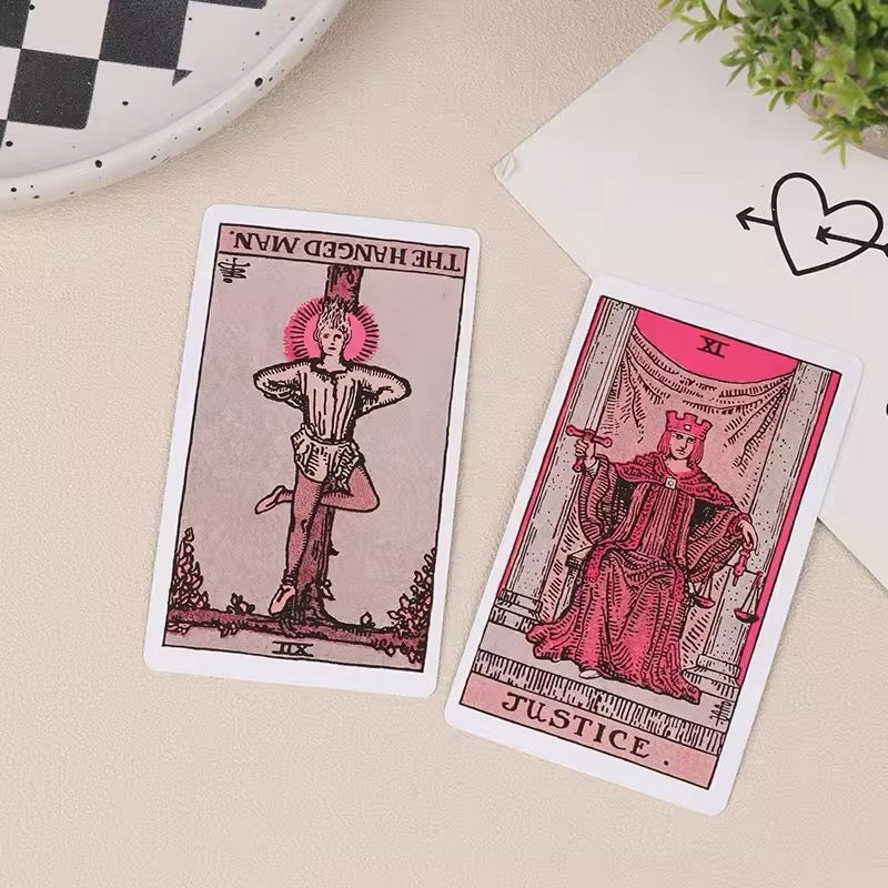 Pastel Tarot Cards with Guidebook – Pink Rider Waite