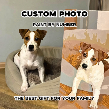 Personalized custom paint by number kit for DIY wall art