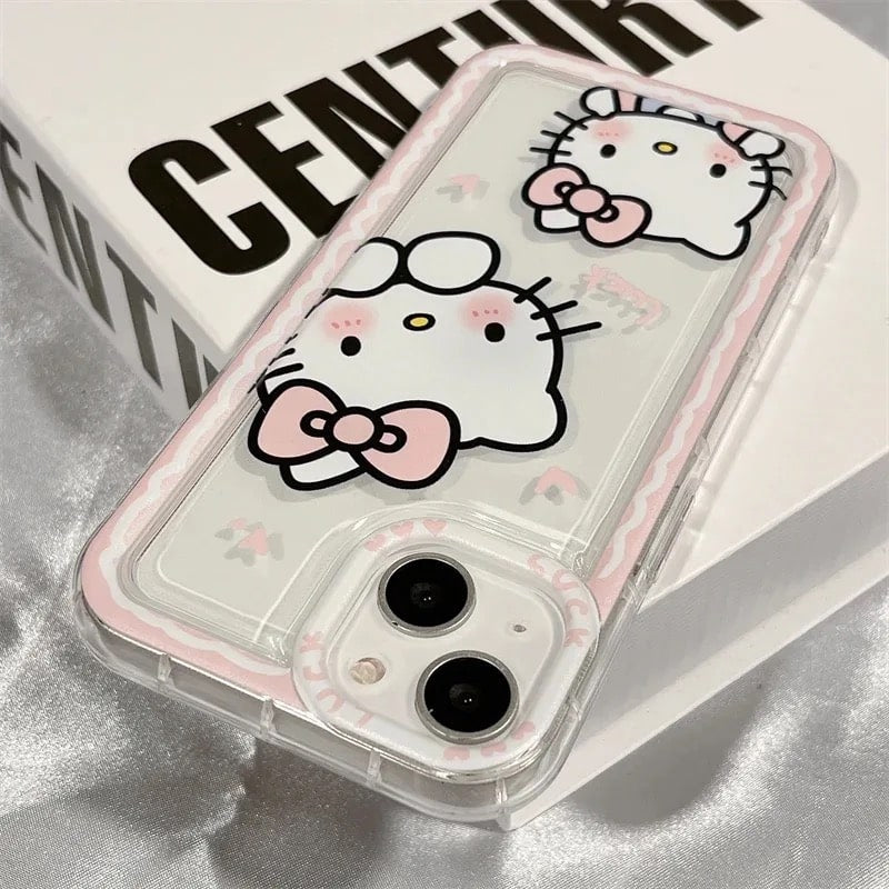 Pink Hello Kitty aesthetic iPhone case for girls