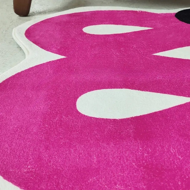 Pink Abstract Rug | Soft Velvet Non-Slip Area Carpet for Home – The Feelz