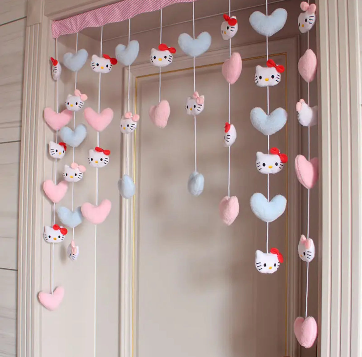 Hello Kitty and My Melody door curtains for bedroom decor