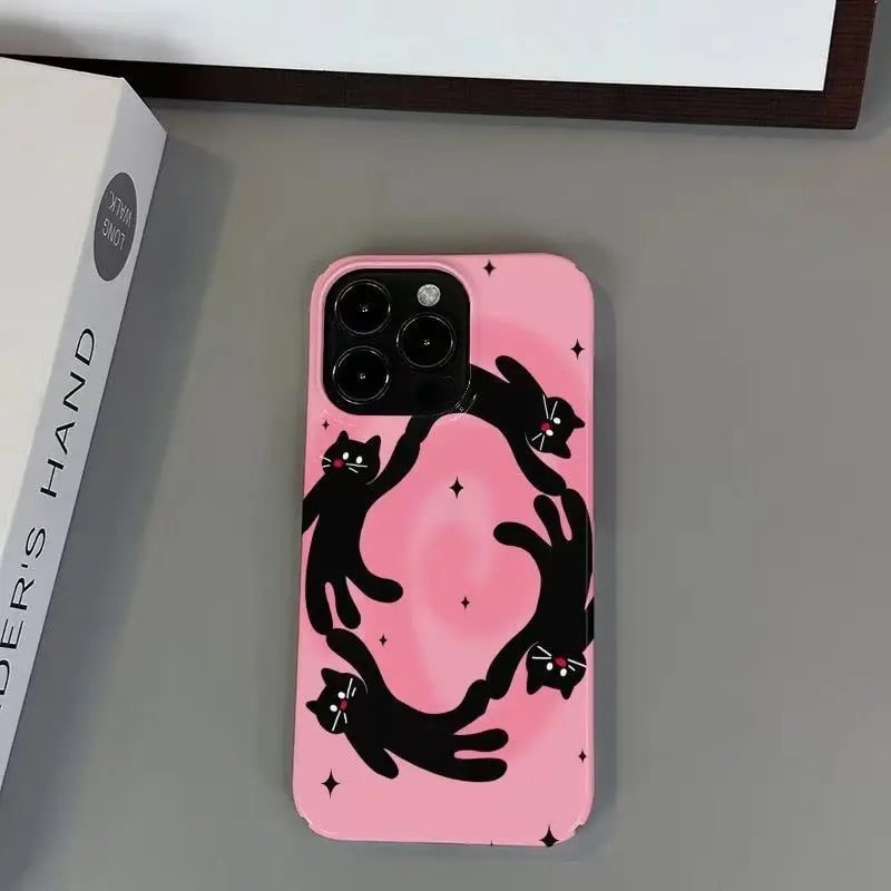 Stylish Pink Cat iPhone Case for all iPhone models