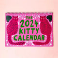 2024 Kitty Calendar in aesthetic pink for cozy home decor