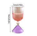 Elegant champagne glass with colorful crystal design, ideal for bar decor