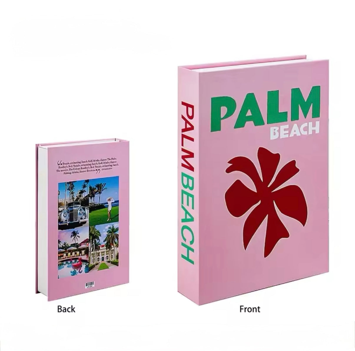 Openable faux book with white interior cavity for storing jewelry or keepsakes in style