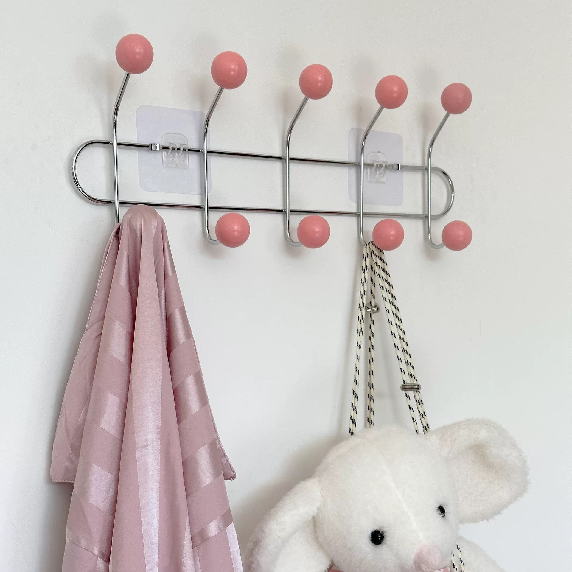 Aesthetic pink wall hook for bedroom and bathroom decor