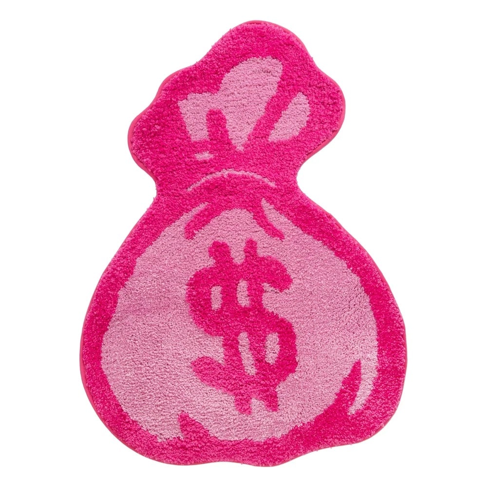 Pink Money Bag Tufted Rug – Fluffy Coquette Decor