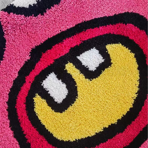 Cherry Bomb Pink Tufted Rug β Kawaii Bedroom Decor