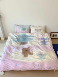 Pink Teddy Bear Bedding Set