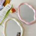 Modern pastel wavy mirror, perfect for coquette decor