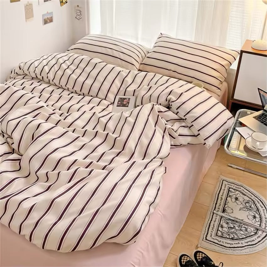 Soft Cotton Bedding Set for Dorm Room Decor