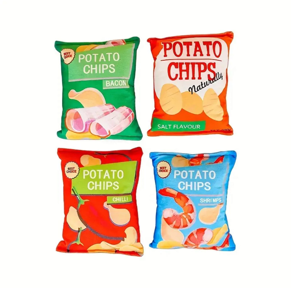 Potato chip plush toy for dogs, perfect for playtime
