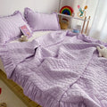 High-quality summer comforter with pleated ruffles for bedroom decor