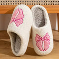 Pink Preppy Coquette Slippers for Ladies - Cozy and Stylish