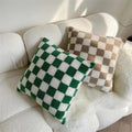 Checkerboard cushion cover for bed, sofa, and living room