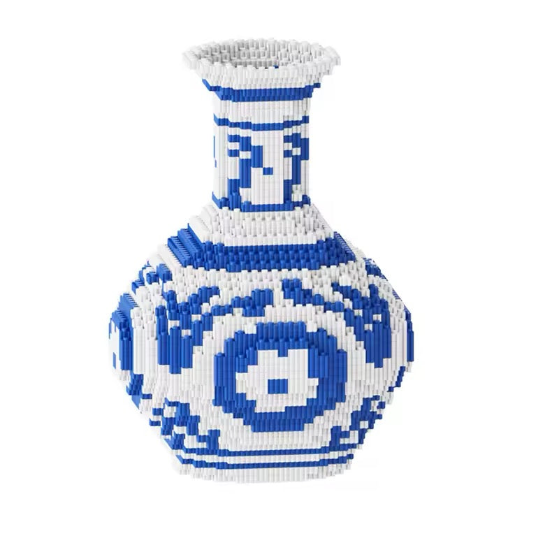 Packaging of the DIY vase kit, featuring Chinese style artwork and product details.