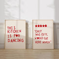 Retro-inspired red quote print for room wall decor