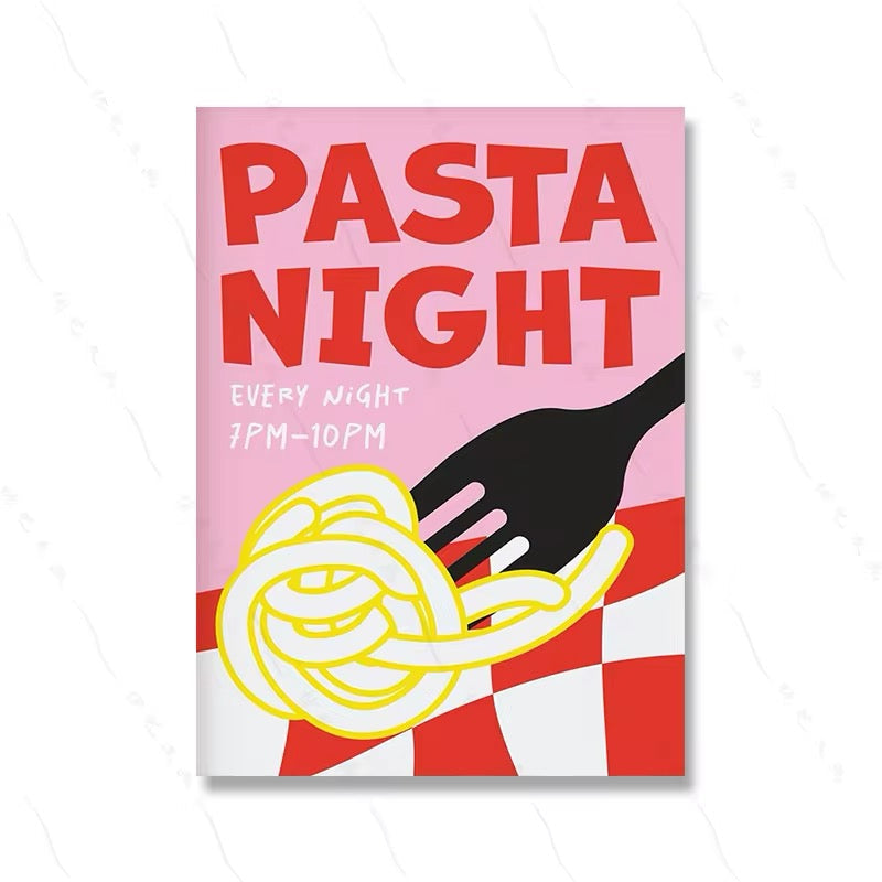 Colorful Food Poster: Colorful Canvas Art for Kitchen Decor