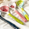 Cute and colorful ceramic spoon for kitchen decor