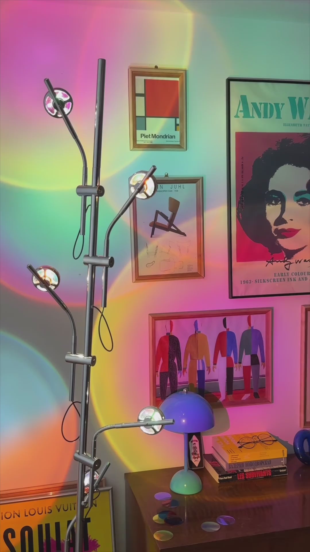 Sunset Projector Floor Lamp – Multi-Head Adjustable LED Light