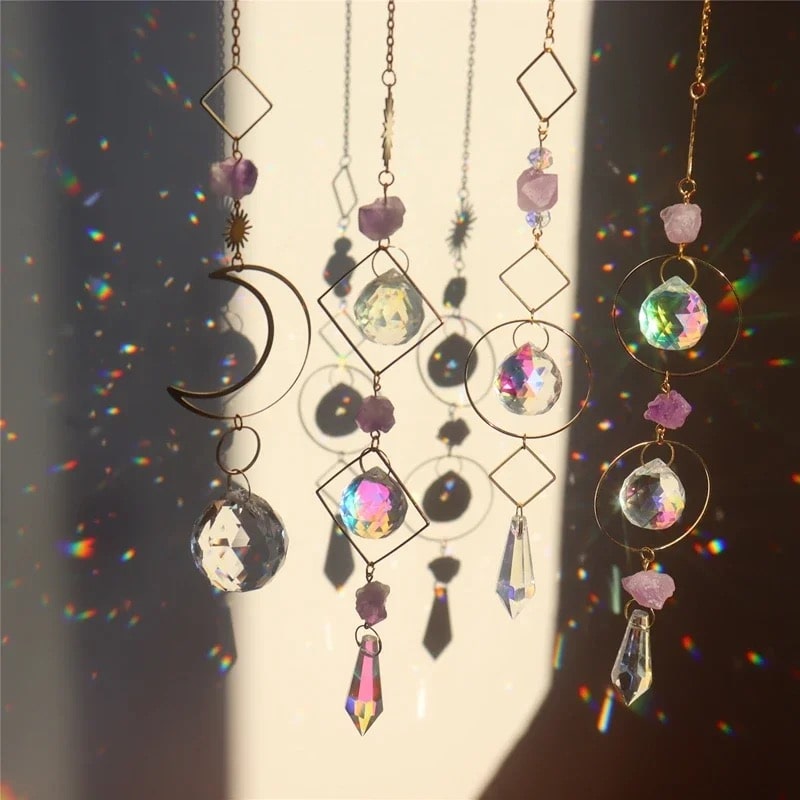 YSANO Cage Sun Catcher Crystal Rainbow Maker Window Home Boho Room Wall Car Decoration ridelier Prisms Prisms Witchy Sun Catchers (Color : Star Moon YSANO Cage Sun Catcher Crystal Rainbow Maker Window Home Boho Room Wall Car Decoration ridelier Prisms Prisms Witchy Sun Catchers (Color : Star Moon