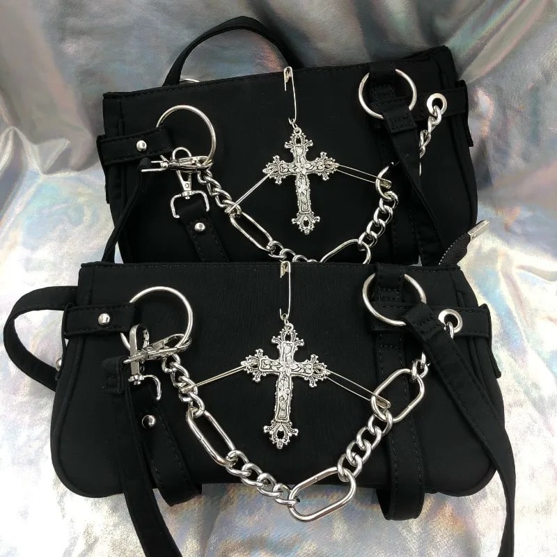 Goth Cross Bag with unique punk design