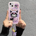 Stylish Purple Kuromi iPhone Cover – Kawaii Wavy Design