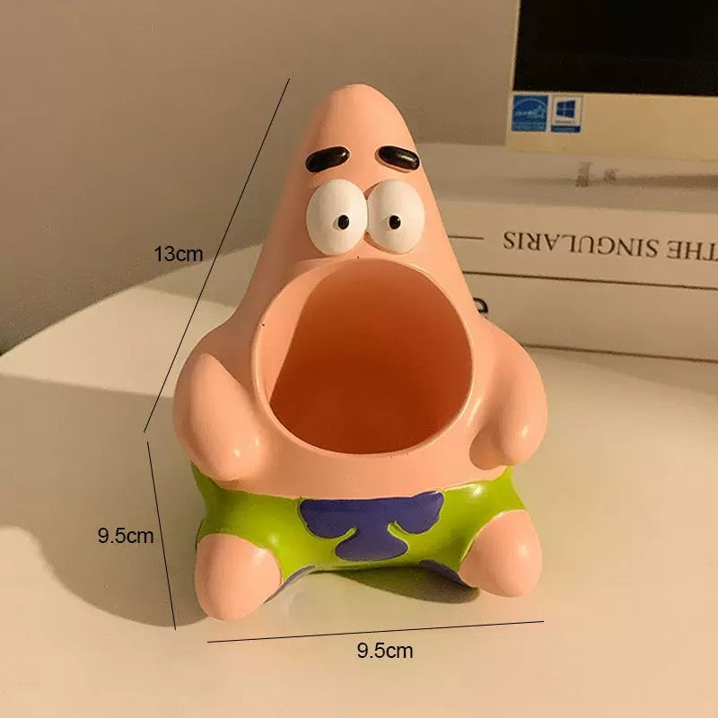 PVC Patrick Star pen holder for kids, office, and school use