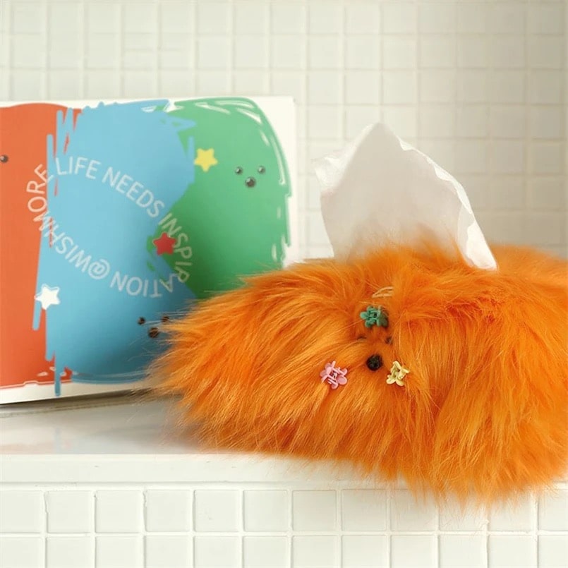 Creative tissue box holder with cute dog design