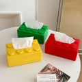 Creative tissue holder with a building blocks theme