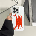 Scratch-Resistant Red Crab iPhone Cover – Korean Cute Design