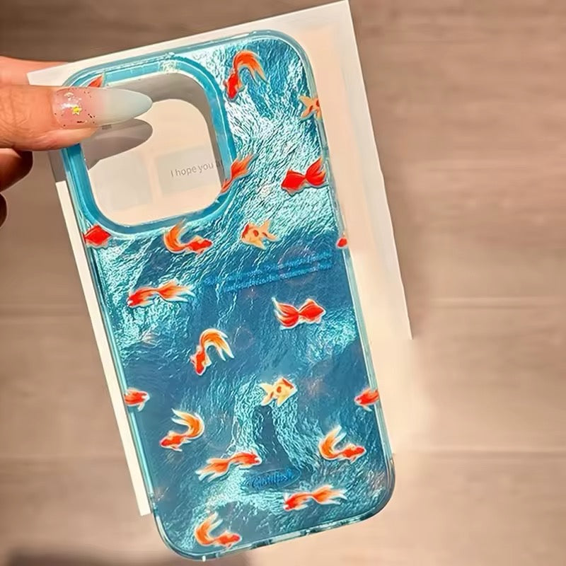Artistic Wave Pattern iPhone Case for Marine Lovers
