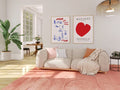 Retro-inspired French wall art for bedroom decor