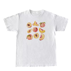 Vintage Peaches T-Shirt - Y2K Graphic Tee for Casual Summer – The Feelz