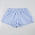 Loose-fit cotton striped pajama shorts in retro 90s style