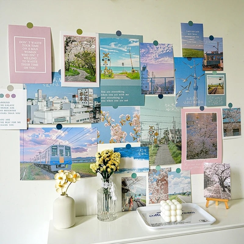 Retro Wall Postcards – 20pcs Set for Aesthetic Home Wall Decor