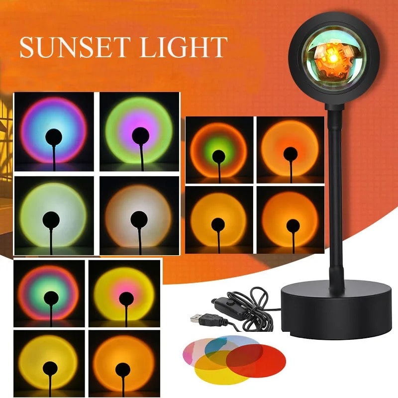 LED Sunset Lamp | Adjustable RGB Mood Light with Bluetooth – The Feelz