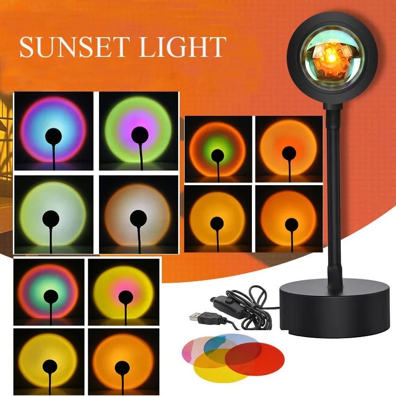 Adjustable sunset pattern LED light for photography