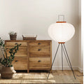 Retro rice paper floor lamp for bedroom ambiance