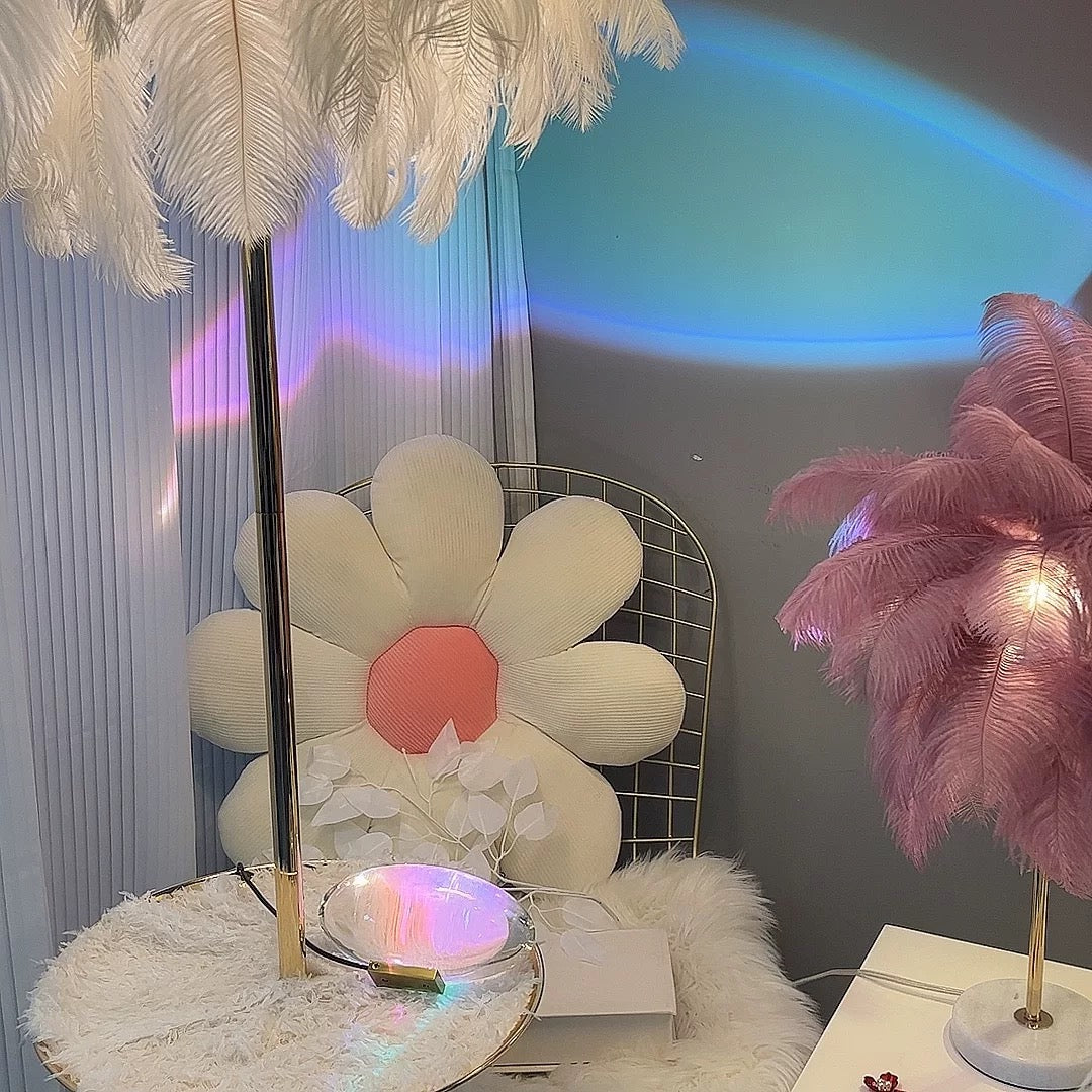 Aurora projection lamp in cozy room