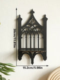 Wooden wall shelf for gothic and rustic decor