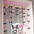 Pink flower theme curtain for bedroom and bathroom