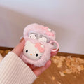 Sanrio Hello Kitty pink plush AirPods case for girls