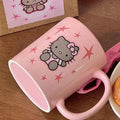 Kawaii Hello Kitty pink coffee mug for mom or sister