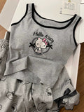 Sanrio Hello Kitty pajama set featuring a padded tank top and shorts