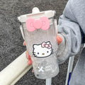 Sanrio-inspired pink Hello Kitty sports cup