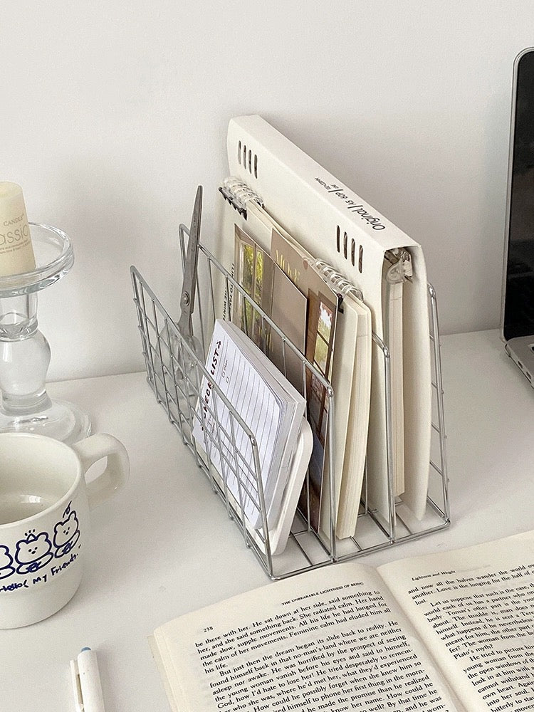 Desktop storage rack for office documents and files