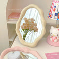 Small desk mirror in pastel tones for soft girl decor