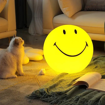 Smile Face Lamp for Bedroom - Rechargeable Cartoon Night Light